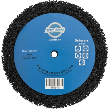 Reinigungsscheibe 150mm Schwarz inkl. Spanndorn